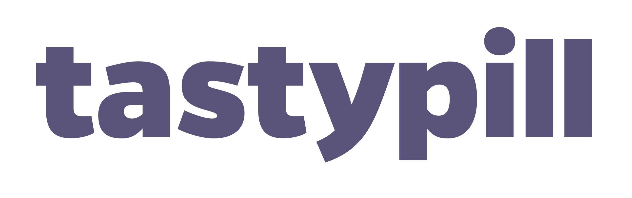 Tastypill reversed logo